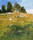 Julian Alden Weir Canvas Paintings - Summer Afternoon, Shinnecock Landscape